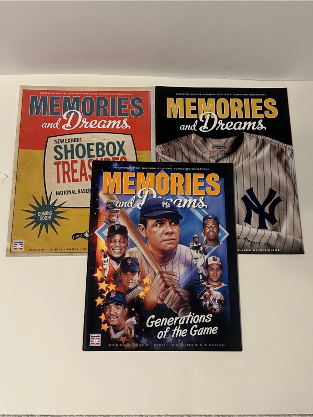 National Baseball Hall of Fame Memories and Dreams Magazine 2018 Lot Of 3